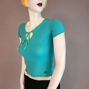Tommy Jeans Y2K Aqua Top with front ties